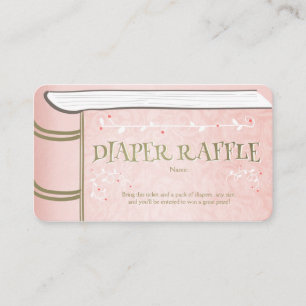 Baby Shower Diaper Raffle Card Storybook Fairy