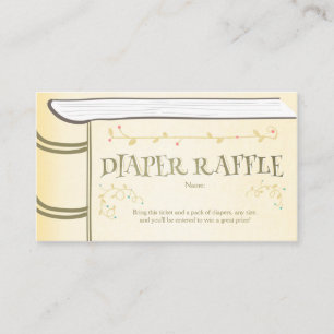 Baby Shower Diaper Raffle Card Storybook Fairy