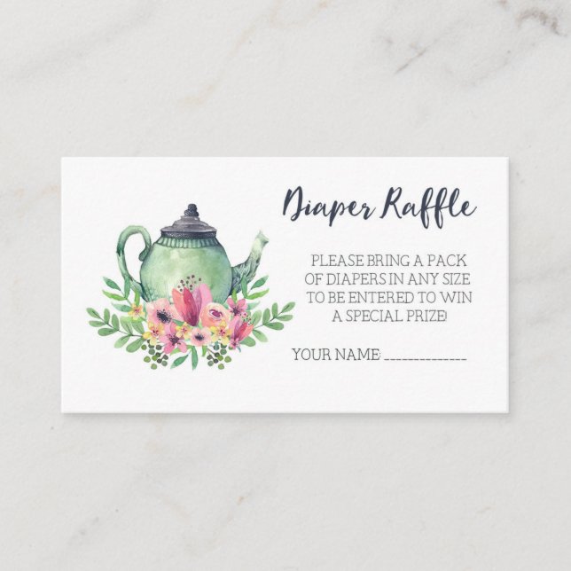 Baby Shower Diaper Raffle Enclosure Card (Front)