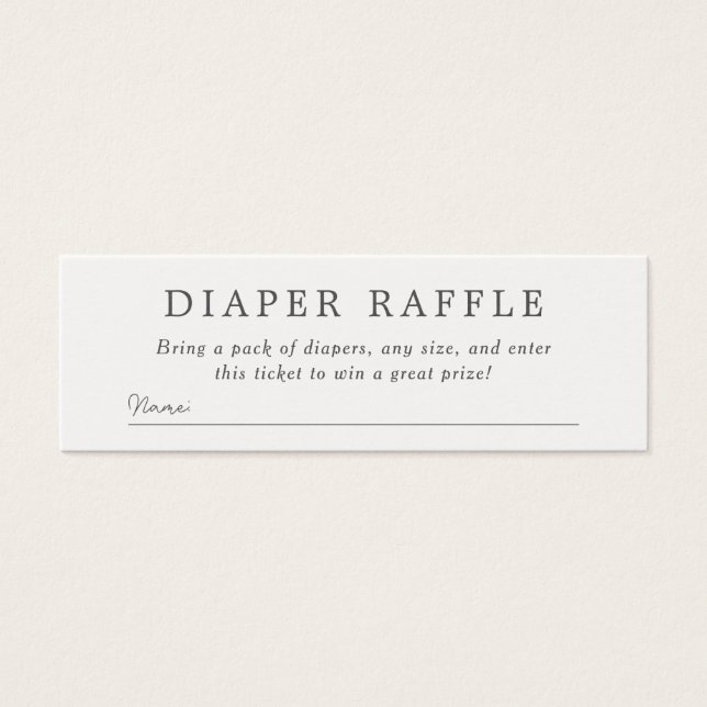 Baby Shower Diaper Raffle | Ombre Rose Glitter (Front)