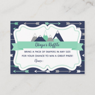 Baby Shower Diaper Raffle Ticket Card