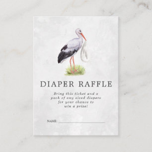 Baby Shower Diaper Raffle Ticket   Stork Delivery Enclosure Card