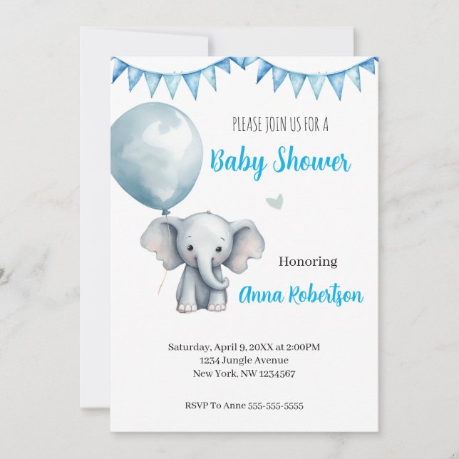Baby Shower Digital Invitation (Front)