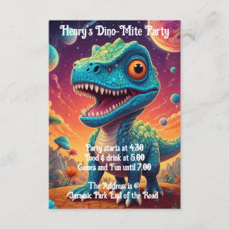 Baby shower dino-mite enclosure card