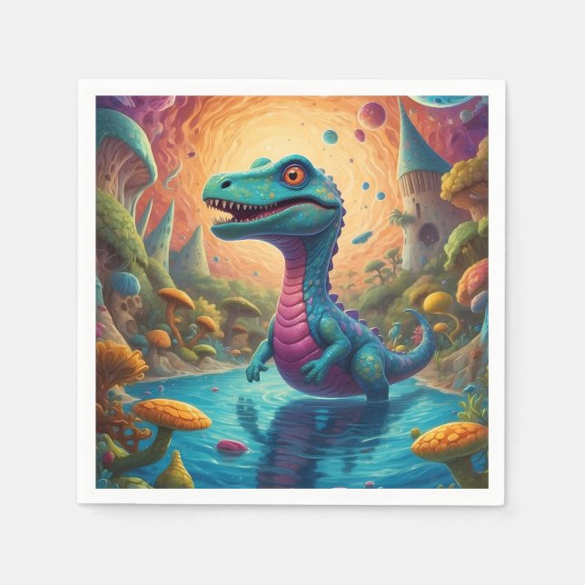  Baby shower Dino-Mite Napkin (Front)