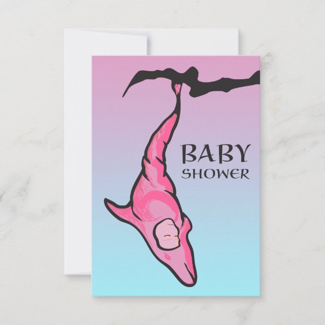 baby shower (dolphin cocoon) invitation (Front)