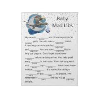 Baby Shower Dragon Knight Mad Libs Game