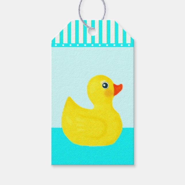 Baby Shower Duck Favours Gift Tags (Front)