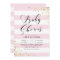 Baby Shower | Elegant Gold Confetti & Pink Stripes