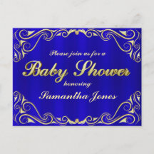 Baby Shower Elegant Regal Golden Typography