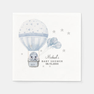 Baby Shower Elephant with Air Hot Balloon  Napkin