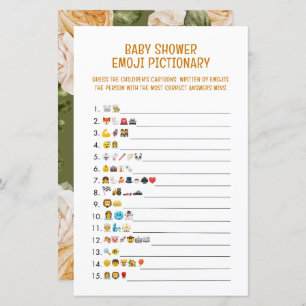 Baby Shower Emoji Pictionary Game