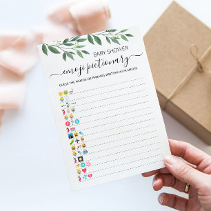 Baby Shower Emoji Pictionary game Card