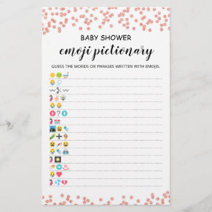 Baby Shower Emoji Pictionary with Answers game