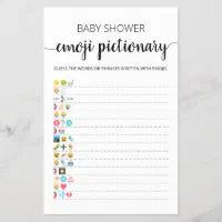 Baby Emoji Pictionary Printable Purple Peonies Baby Shower, 45% OFF