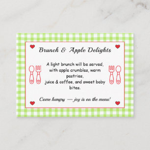 Baby Shower Enclosure Card – Brunch menu