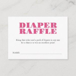 Baby Shower Enclosure Cards Diaper Raffle Modern