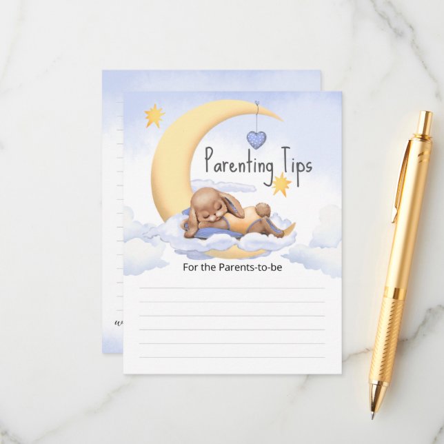  Baby shower Enclosure Cards Parenting Tips. (Front/Back In Situ)