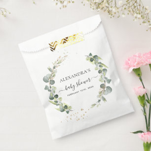 Baby Shower Eucalyptus Greenery Boho Rustic Favour Bag