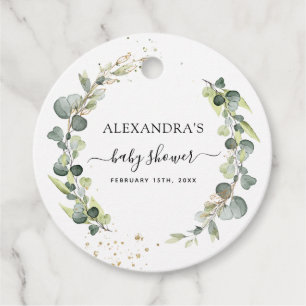 Baby Shower Eucalyptus Greenery Boho Rustic Favour Tags