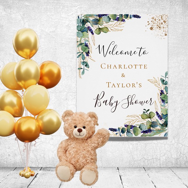 Baby Shower eucalyptus greenery couple welcome Poster (Creator Uploaded)
