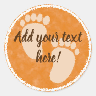 Baby Shower Fall Watercolor Custom Classic Round Sticker