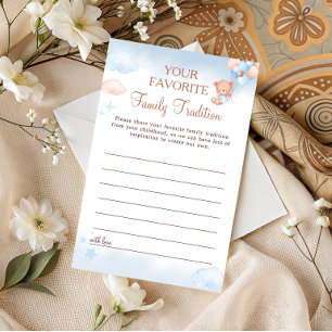 Baby Shower Family Tradition Advice Teddy Bear