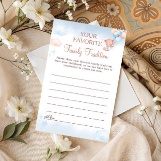 Baby Shower Family Tradition Advice Teddy Bear