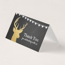 Baby Shower | Faux Gold Foil Antler | Chalkboard