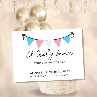 Baby Shower Favor Envelope | A Lucky Favor from