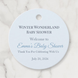 Baby Shower Favor Tag | Winter Wonderland