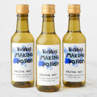 Baby Shower Favour Baby Making Potion Blue Hearts