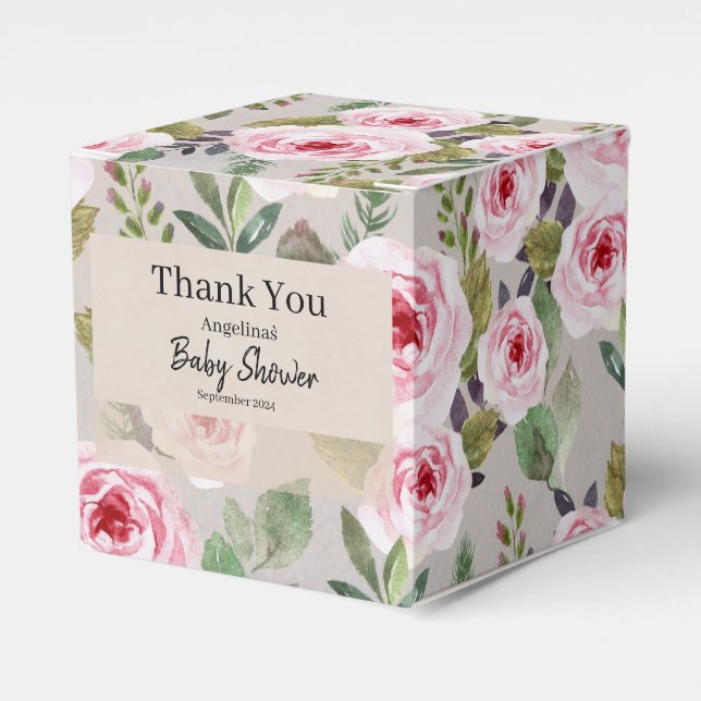  Baby Shower Favour Box with cute design. (Front Side)