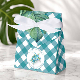 Baby Shower Favour Boxes Tropical Sea Turtle