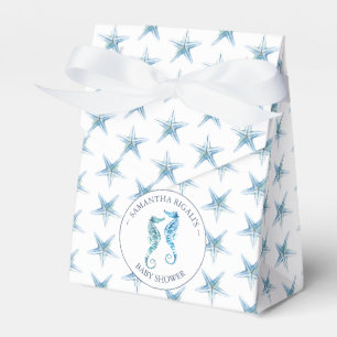 Baby Shower Favour Boxes Watercolor Beach