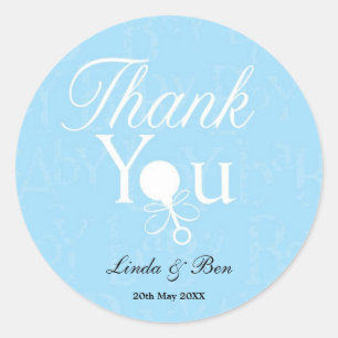 Baby Shower Favour Classic Round Sticker