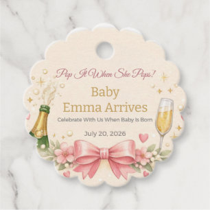 Baby Shower Favour Tag Oh Baby Sophia