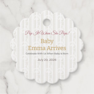 Baby Shower Favour Tag Oh Baby Sophia