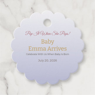 Baby Shower Favour Tag | Oh Baby Sophia