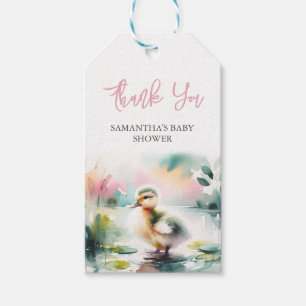 Baby Shower Favour Tags Template Spring Duckling