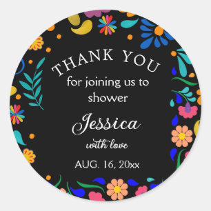 Baby Shower Fiesta Mexican Party favor sticker