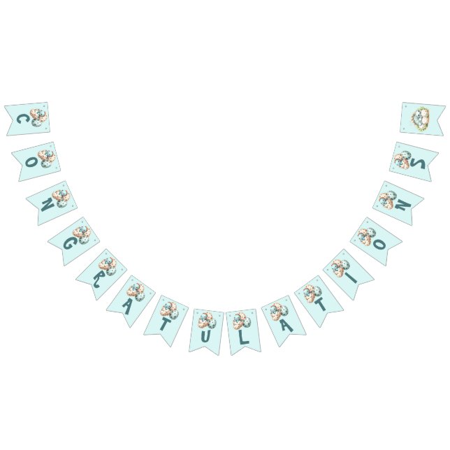 Baby Shower Flag Bunting Dinosaur Dino Mite Party (All)