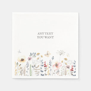 BABY SHOWER, FLORAL, BOTANICAL BABY SHOWER INVITAT NAPKIN