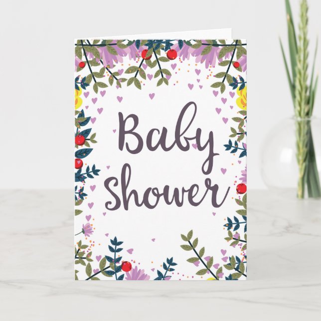 Baby Shower Floral Invite (Front)