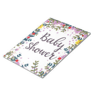 Baby Shower Floral Invite Notepad