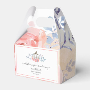 Baby Shower Floral Pink Roses Lilac Bloom Favour Box