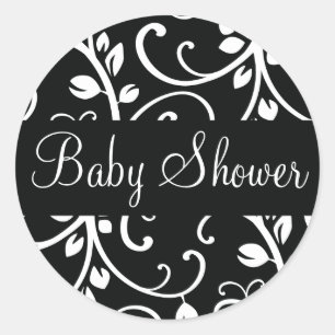 Baby Shower Floral Vine Envelope Sticker Seal