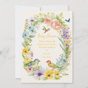 Baby Shower Flower Invitation Cards