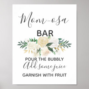 Baby Shower Flowers Momosa Bar Mimosa Sign