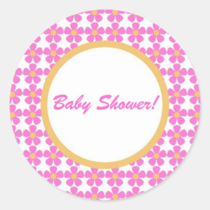 Baby Shower Flowers Sticker